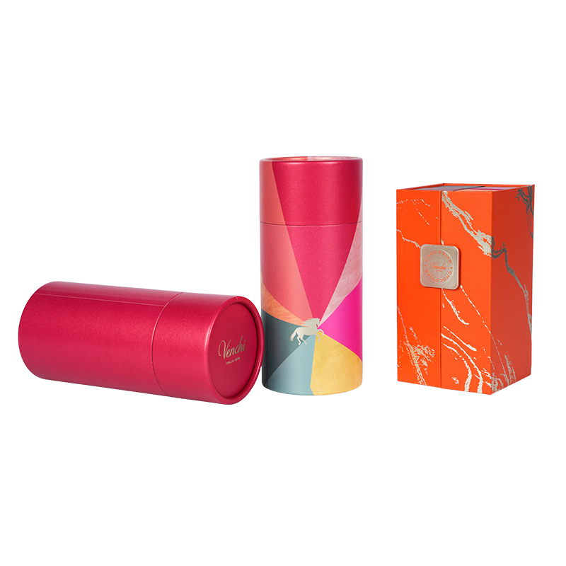 Caixa redonda de chocolate com tampa rígida removível (céu e terra)