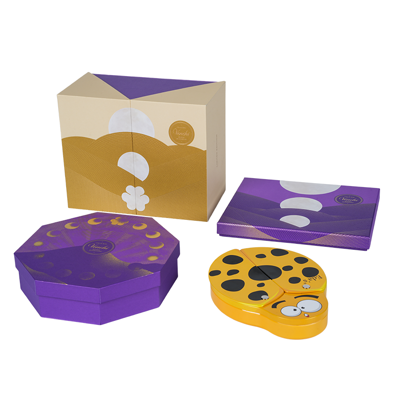 Caixa rígida para embalagem de chocolate com porta dupla