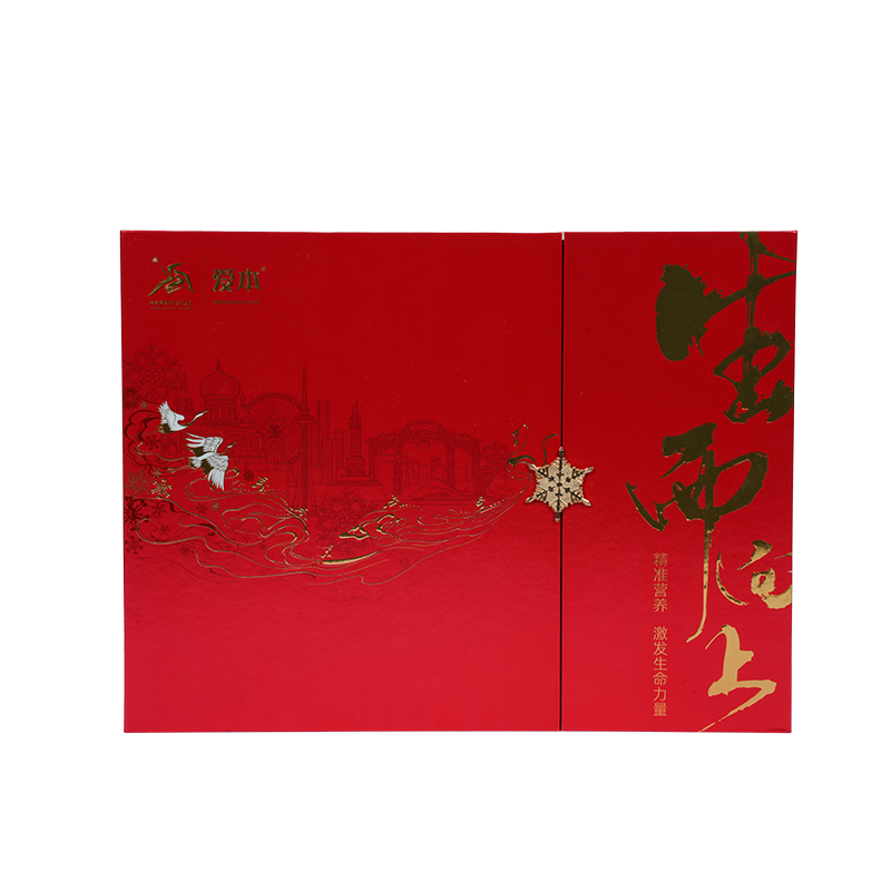 Caixa rígida para embalagem de bolo com porta dupla