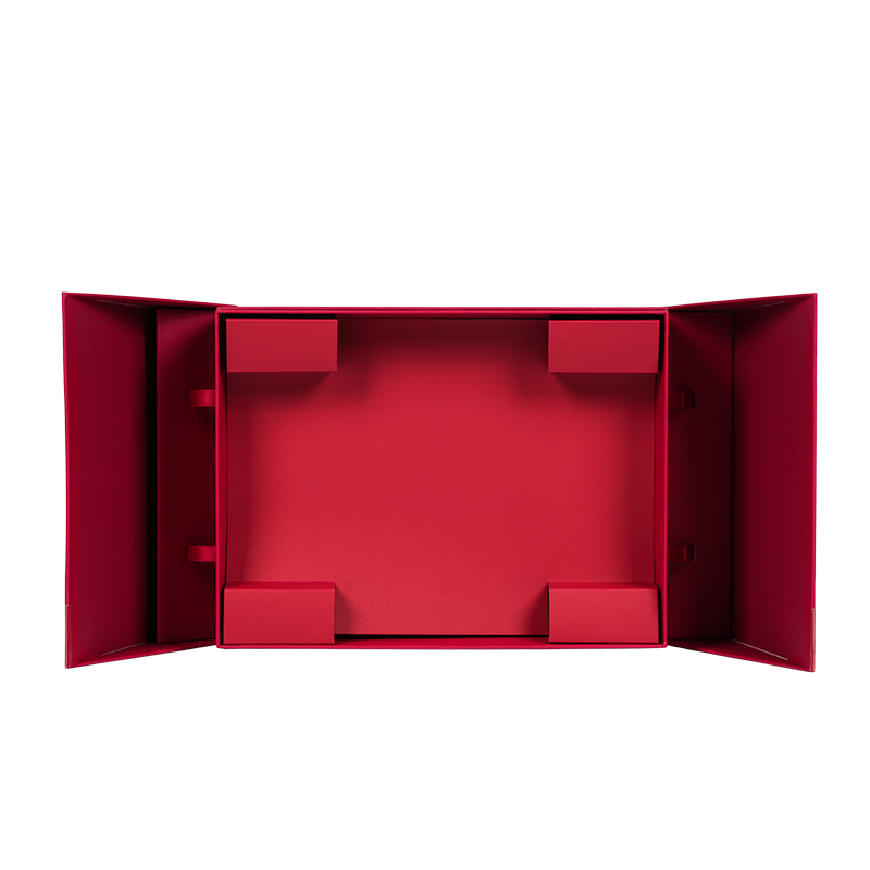 Caixa rígida para embalagem de bolo com porta dupla