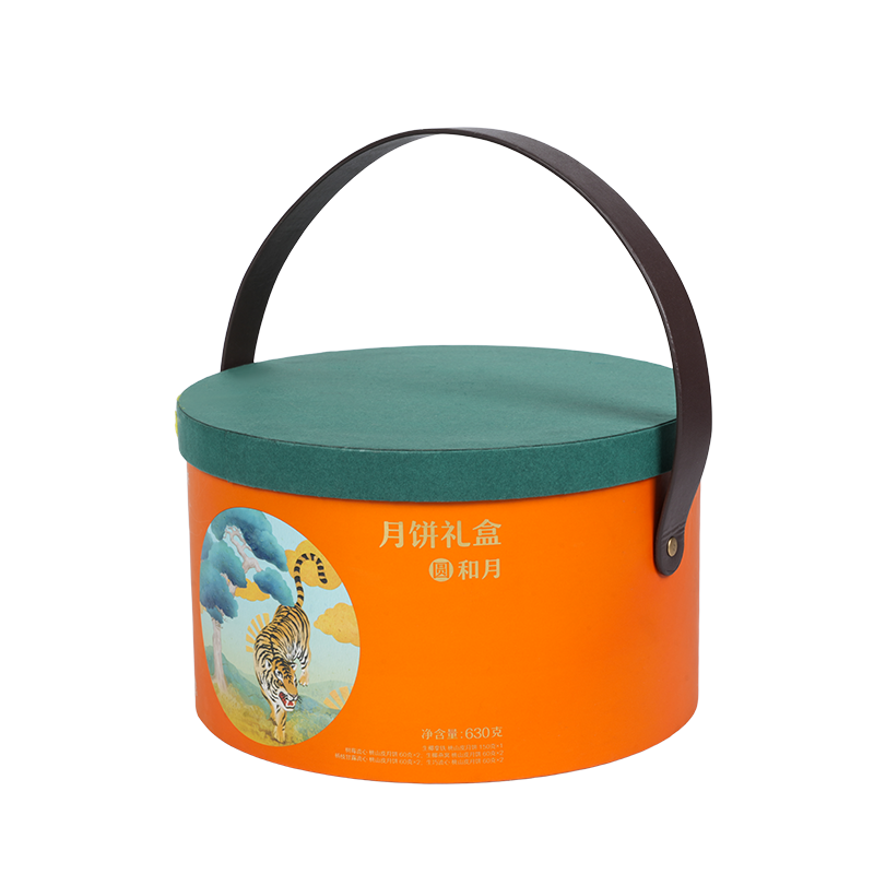 Caixa rígida para embalagem de bolo com porta dupla