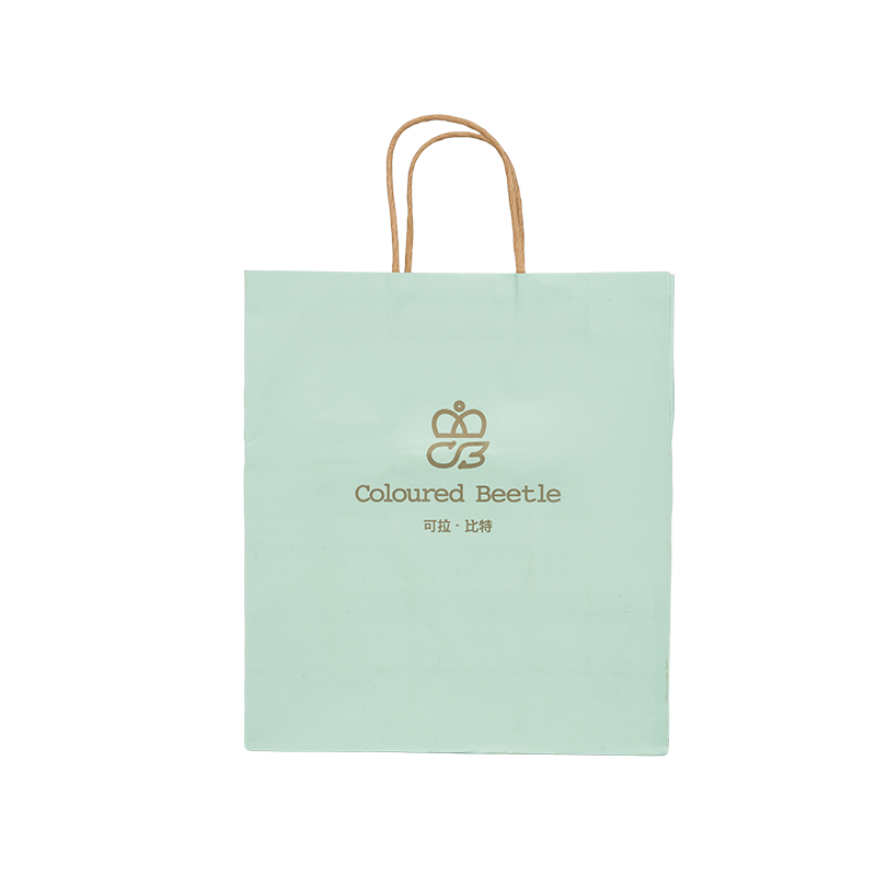 Embalagem de roupas saco de papelão branco espesso portátil horizontal