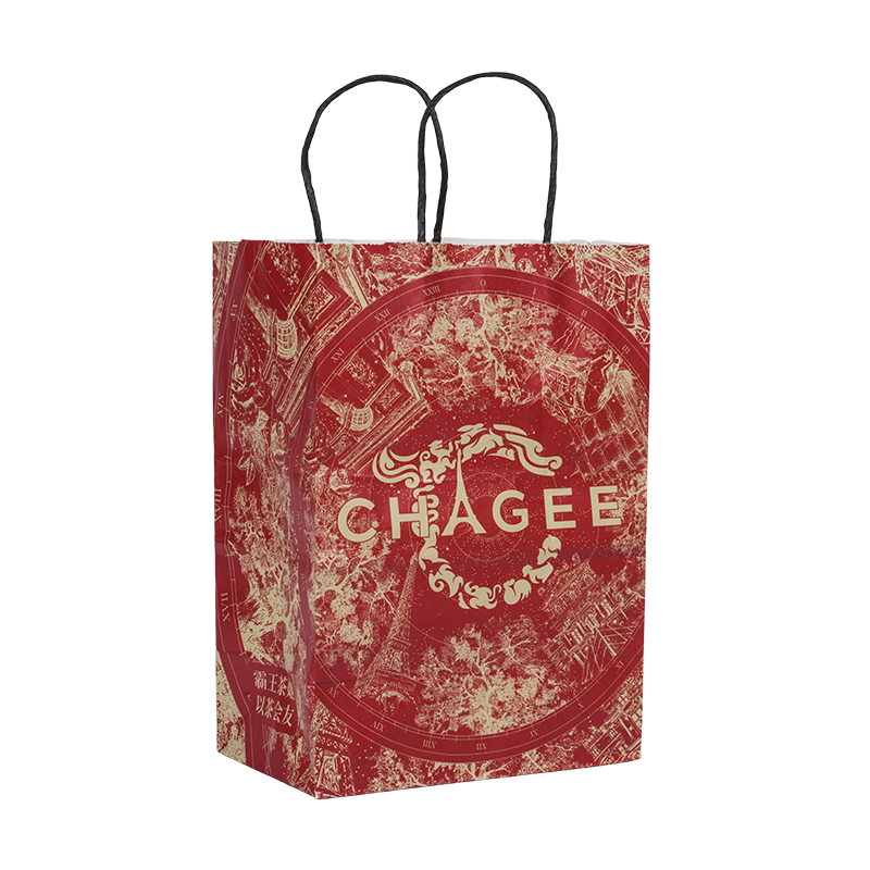 Saco de papel de papelão branco com estampagem a quente para embalagens de perfume