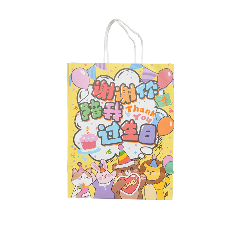 Sacolas verticais de papel kraft com tema natalino