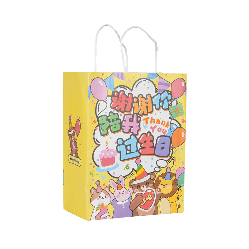 Sacolas verticais de papel kraft com tema natalino