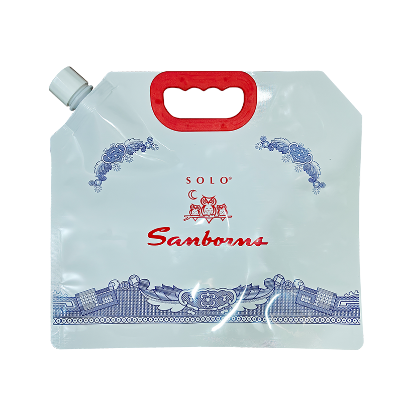 Bolsa Solo Swirl Top – bolsa stand-up branca translúcida