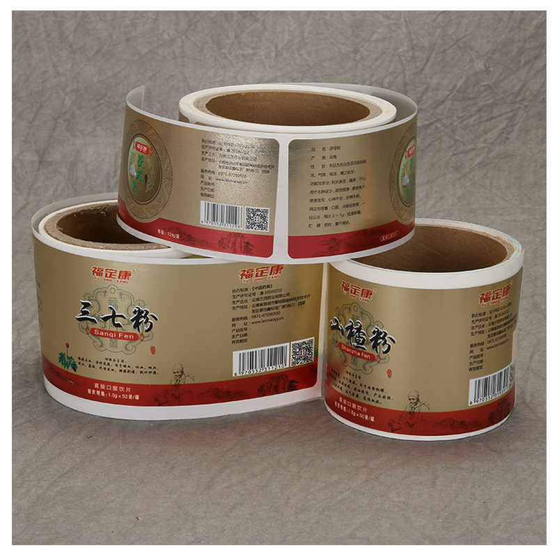 Etiquetas autoadesivas para suplementos de saúde